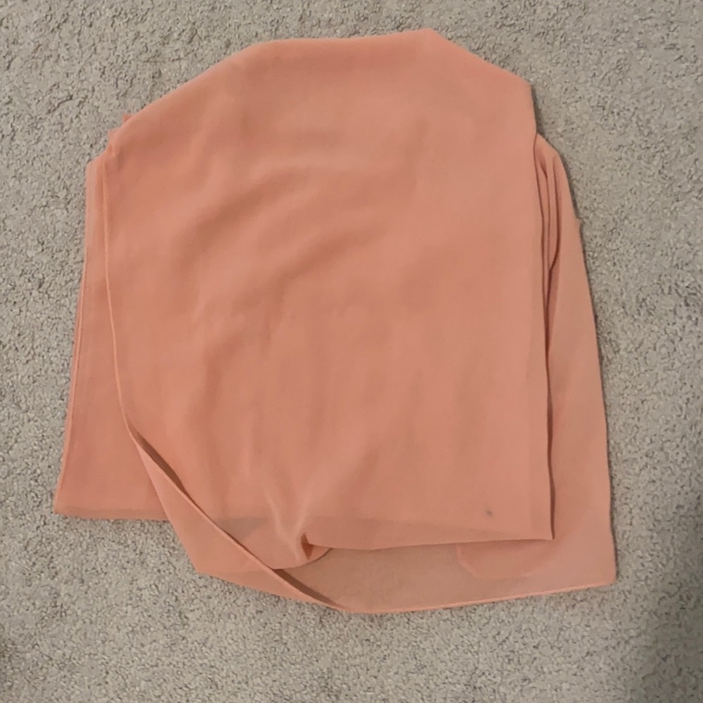 Peach chiffon scarf